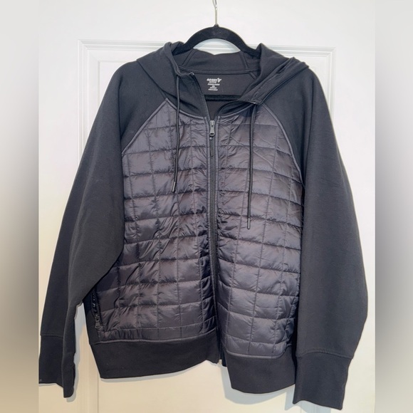 NWT Old Navy women’s dynamic fleece quilted hybrid zip hoodie size XXL - Picture 2 of 10